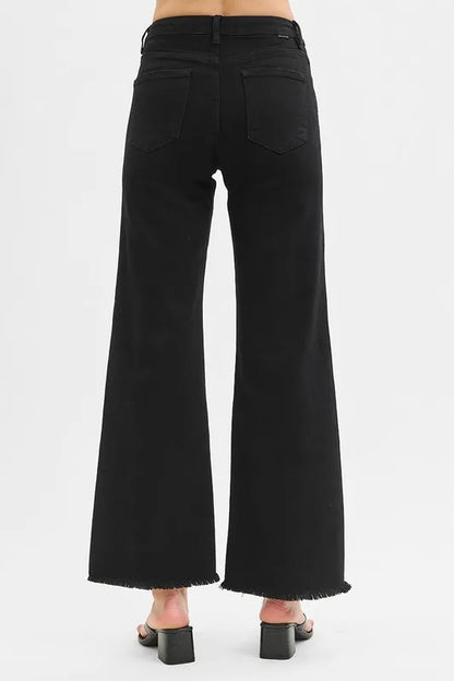 RISEN Full Size Tummy Control High Rise Wide Jeans Plus Size