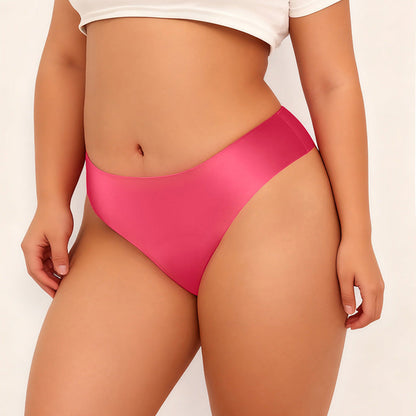 Plus-size Ice-silk Seamless Womens Sports Yoga Panties