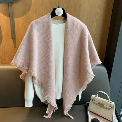 Thick Tassel Triangle Shawl Scarf
