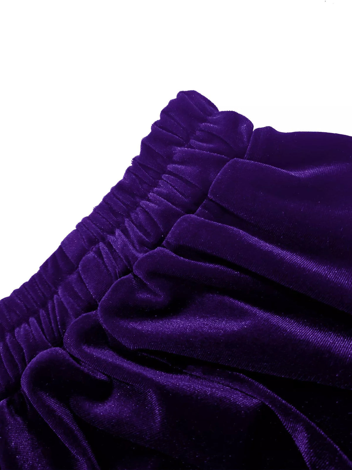 Plus Size Ruffled Velvet Elastic Waist Skirt