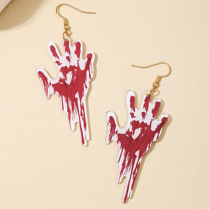 Halloween Bloody Hand Dangle Earrings