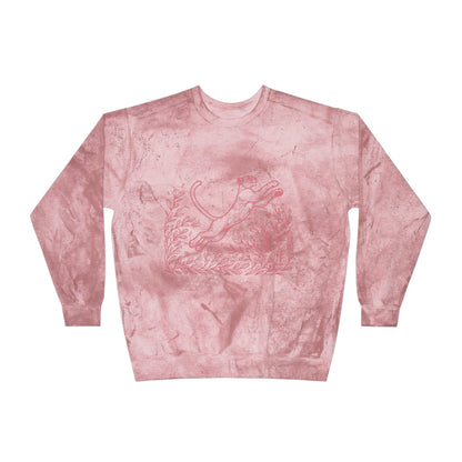 SW-065ML-24 Color Blast Crewneck Puma Cat lover Sweatshirt