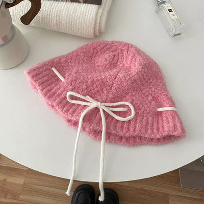 Drawstring Knitted Hat