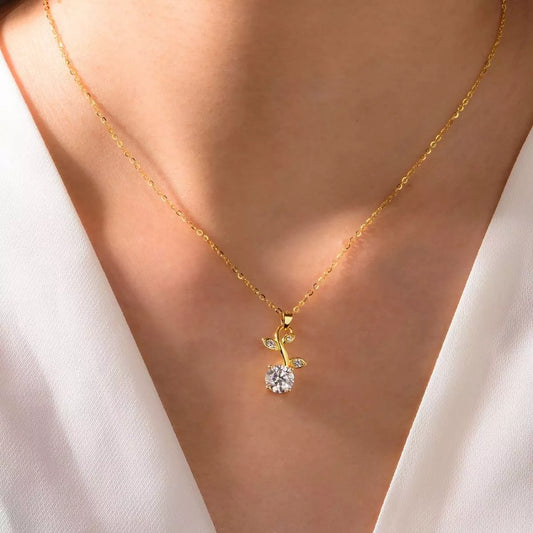 1.2 Carat Moissanite 925 Sterling Silver Pendant Necklace