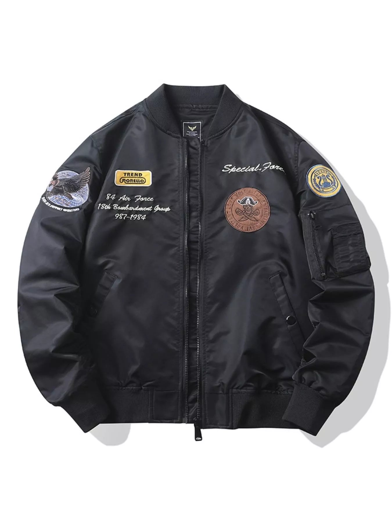 Men's Plus Size Zip Up Bomber Jacket