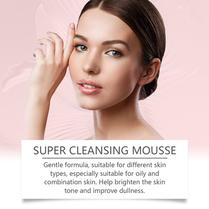 OUHOE Salicylic Acid Foam Cleanser Gentle Moisturizing Oil Control Facial Skin Cleansing Delicate Pore Cleanser