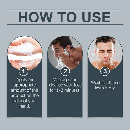 East Moon Nourishing Face Cleanse For Men, Gentle Cleansing Face Cleanser With Refreshing Oil Control