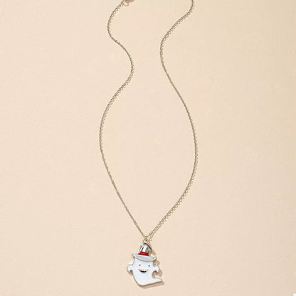 Halloween Cute Ghost Pendant Necklace