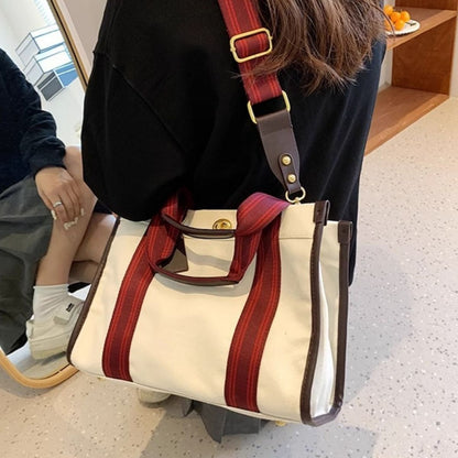 Contrast Canvas Tote Bag