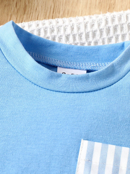 Children's Striped Pocket Tee and Shorts Set