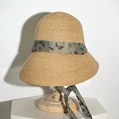 Floral Ribbon Straw Sun Hat