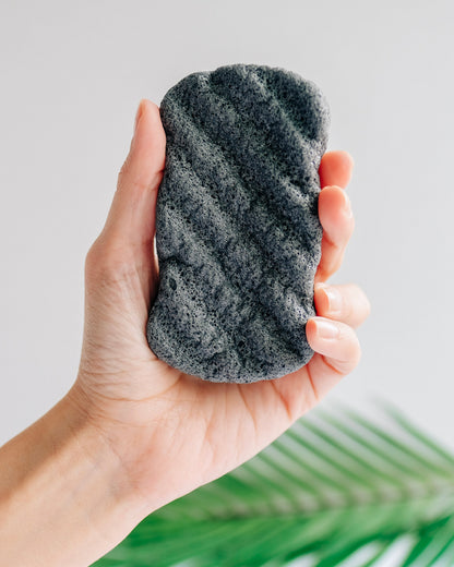 PURE SOL. Beauty Body Buff Charcoal Konjac Body Sponge