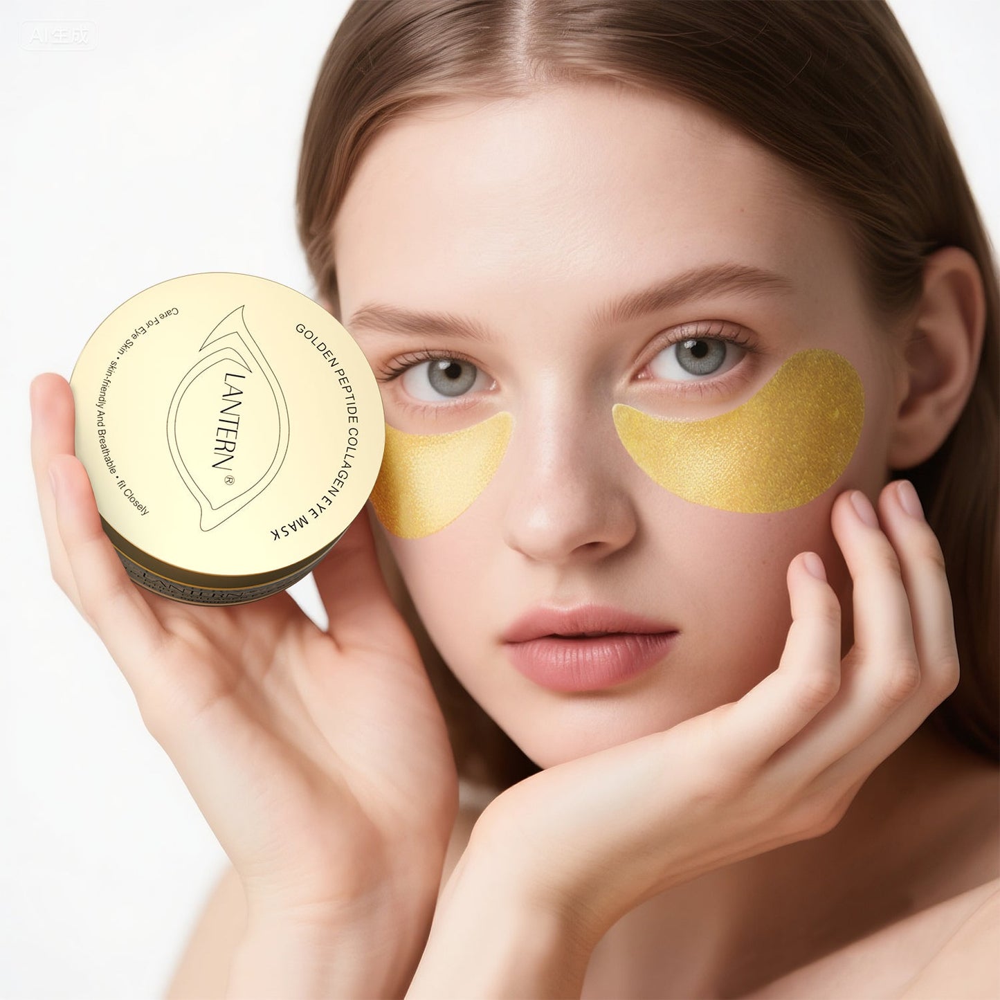 Golden Peptide Collagen Eye Mask, Moisturizing Eye Patches For Puffy Eyes And Dark Circles, 60PCS Hydrating Skincare