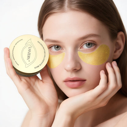 Golden Peptide Collagen Eye Mask, Moisturizing Eye Patches For Puffy Eyes And Dark Circles, 60PCS Hydrating Skincare