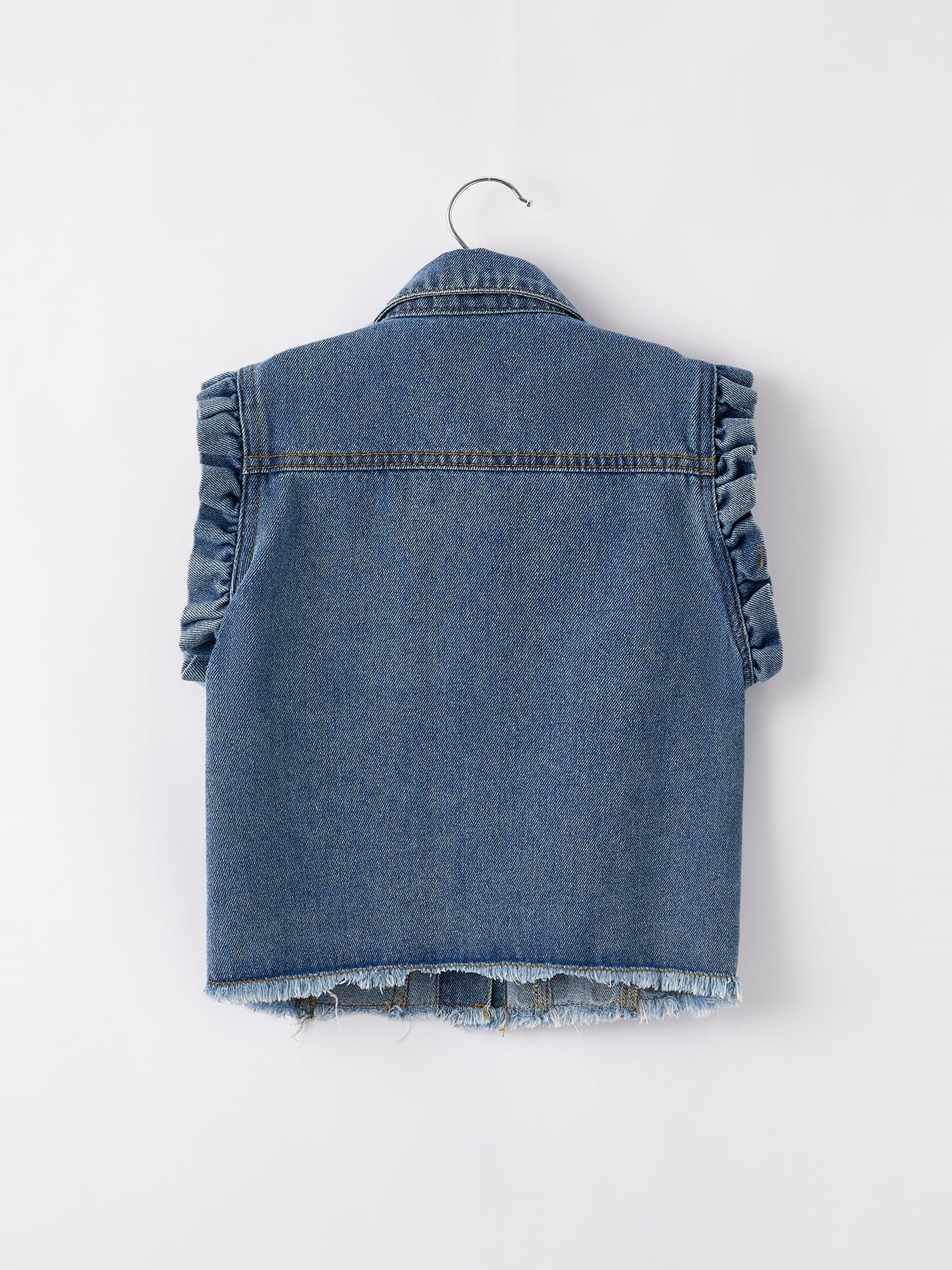 4th of july Stars Stripes Vest Girls Denim Vest