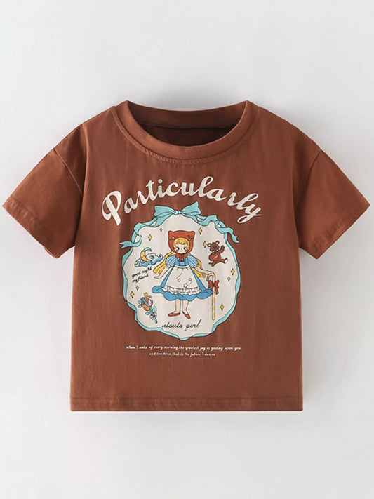 Children's Cartoon Graphic Short Sleeve T-Shirt