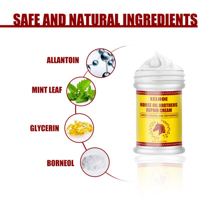 EELHOE Horse Oil Hand And Foot Repair Cream, Chapped Skin Care Moisturizing And Anti-Peeling Repair Cream