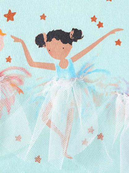 Children's Ballerina Round Neck Tulle Dress