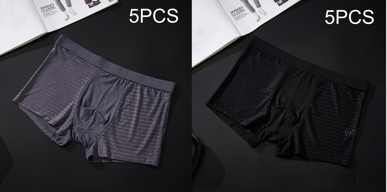 Silky mesh boxer briefs