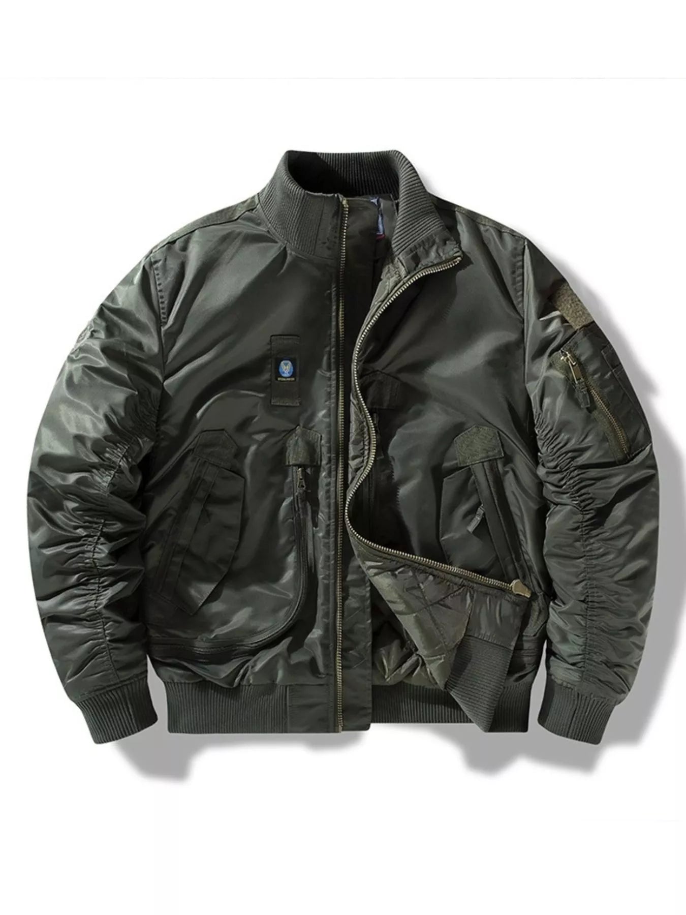 Men's Full Size Zip Up Long Sleeve Jacket Plus Size