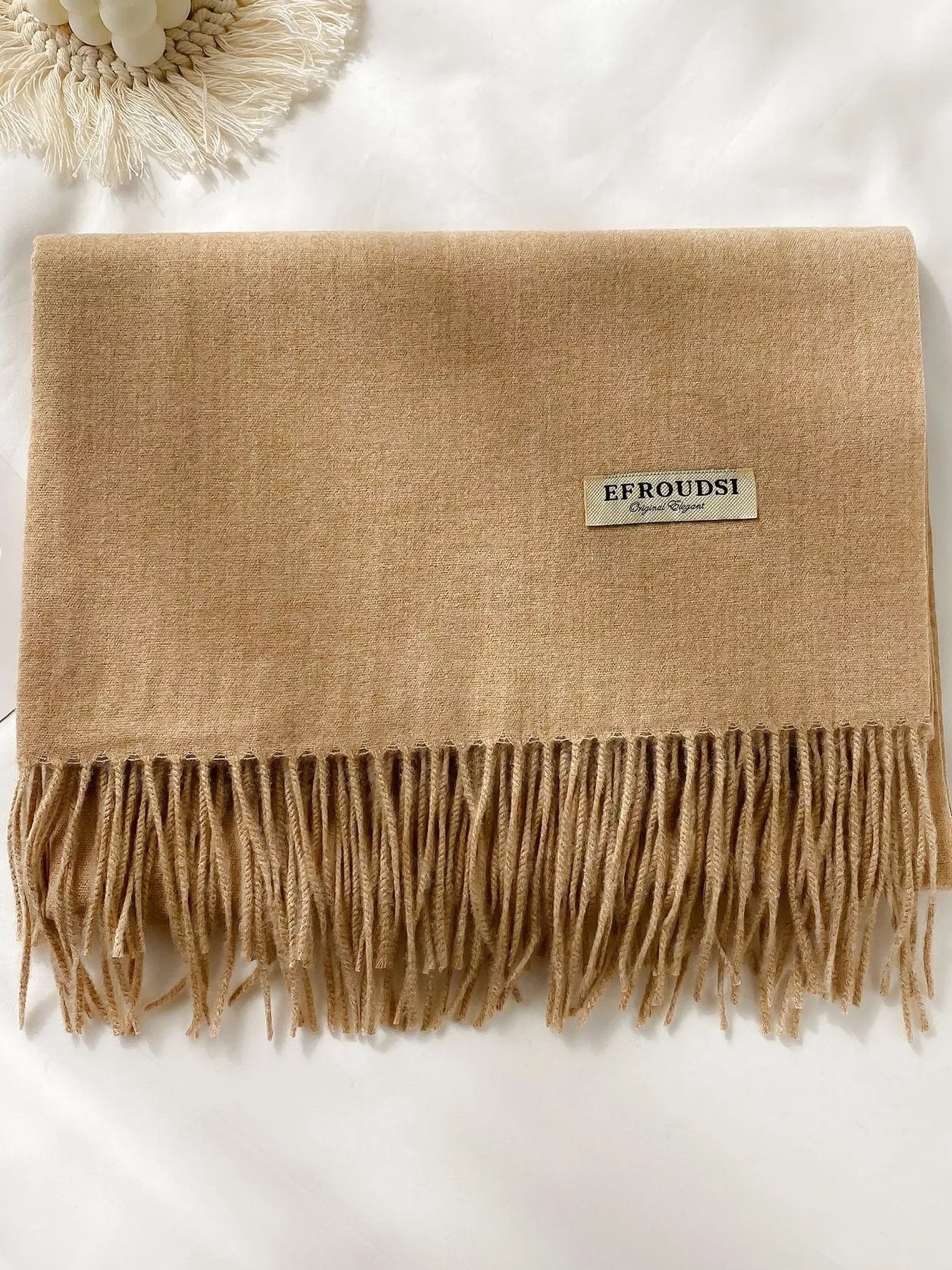 Fringe Solid Color Scarf
