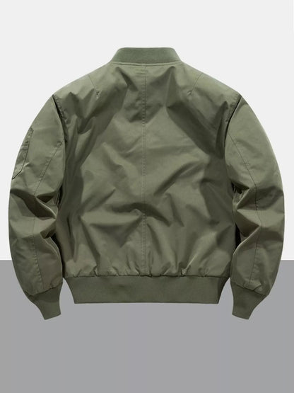 Men's Plus Size Zip Up Long Sleeve Jacket