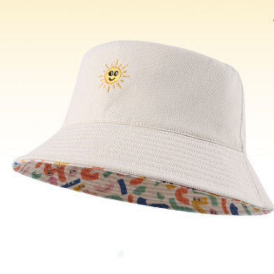 Sun Embroidered Bucket Hat