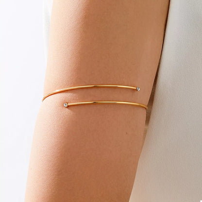 Delicate Gold Wire Upper Arm Bracelet