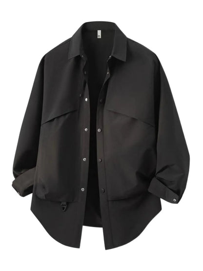 Men's Plus Size Snap Down Long Sleeve Shirt