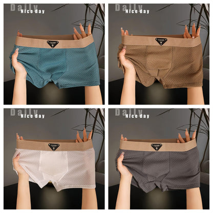 Men's Ice Silk Underwear Fashion Sport Boxer