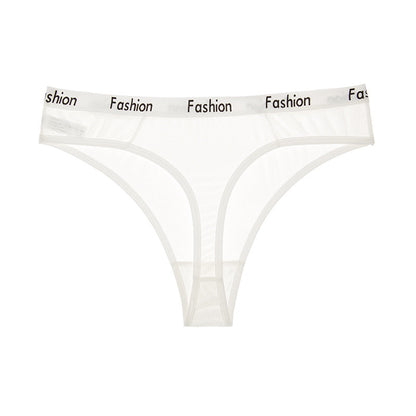 Thong Feminine Mesh Transparent Low Waist Sports Seamless Panties