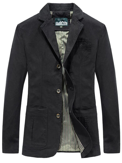 Men's Plus Size Casual Button Up Slim Fit Blazer