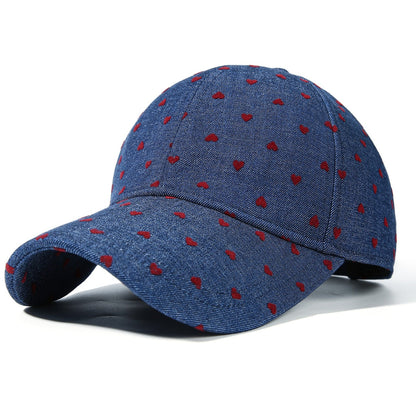 Heart-Patterned Casual Baseball Cap