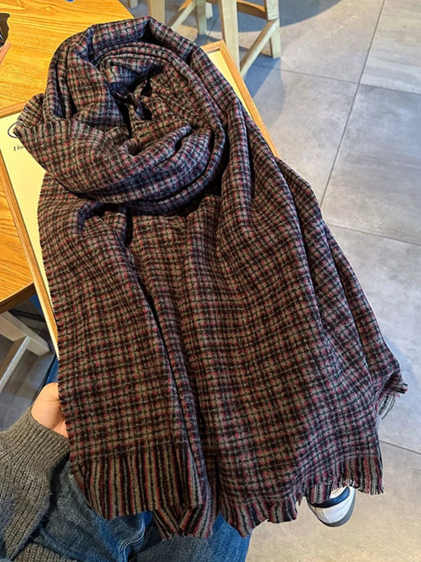 Plaid Warm Scarf