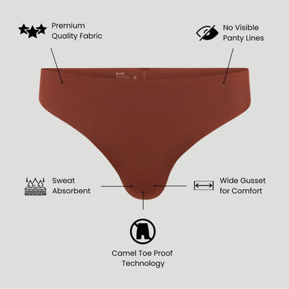 New European And American One-Piece Ice Silk Seamless Thong For Women
