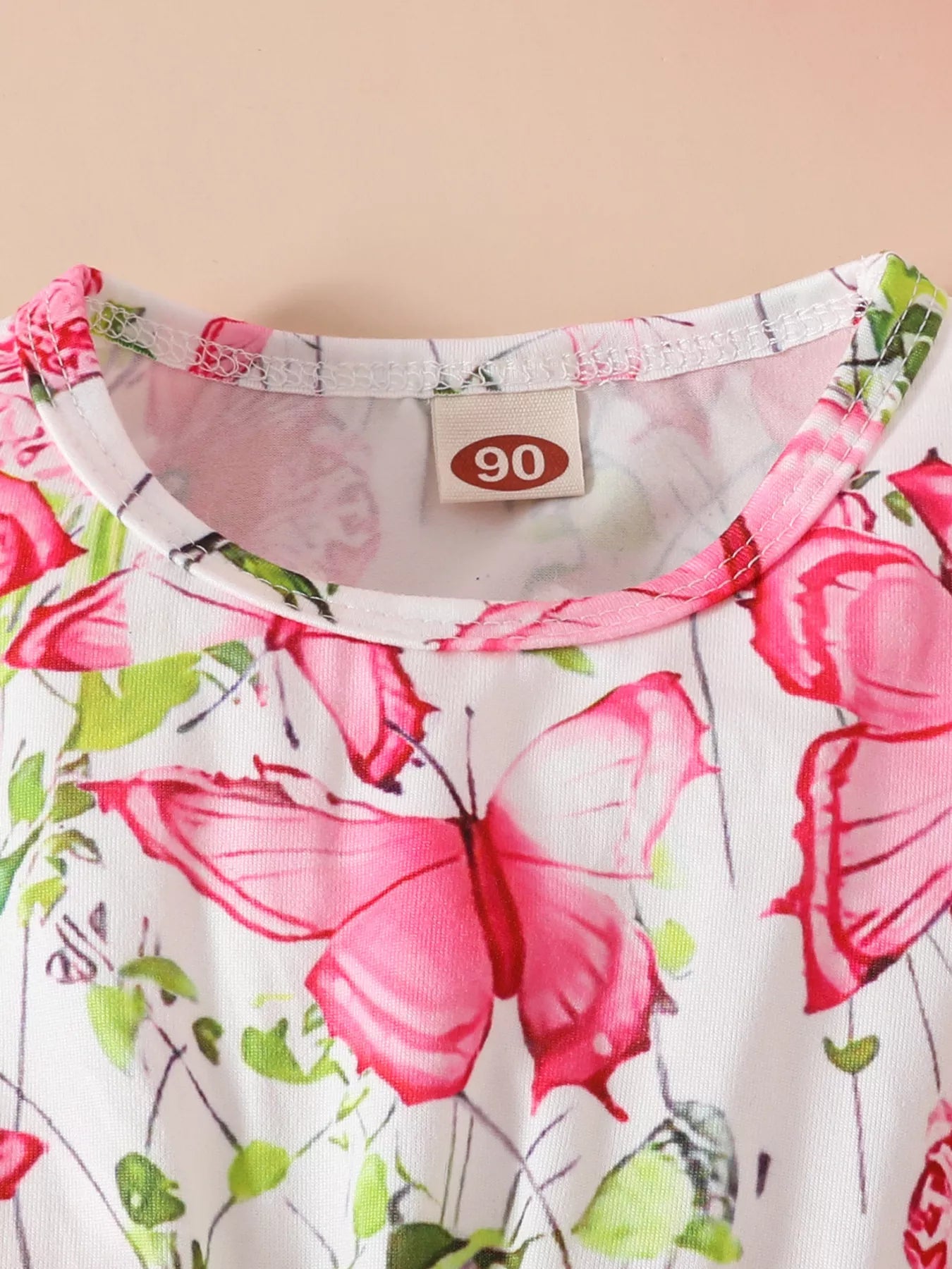 Children's Butterfly Print Sleeveless Dress with Cardigan Set