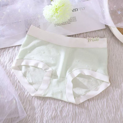 Womens Cotton Antibacterial Mid-Rise Seamless Thong-Style Panties Ultra-Slim Breathable And Alluring
