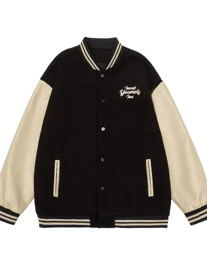 Men's Contrast Snap Down Jacket