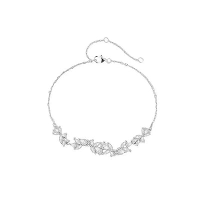 925 Sterling Silver Zircon Wisteria Bracelet