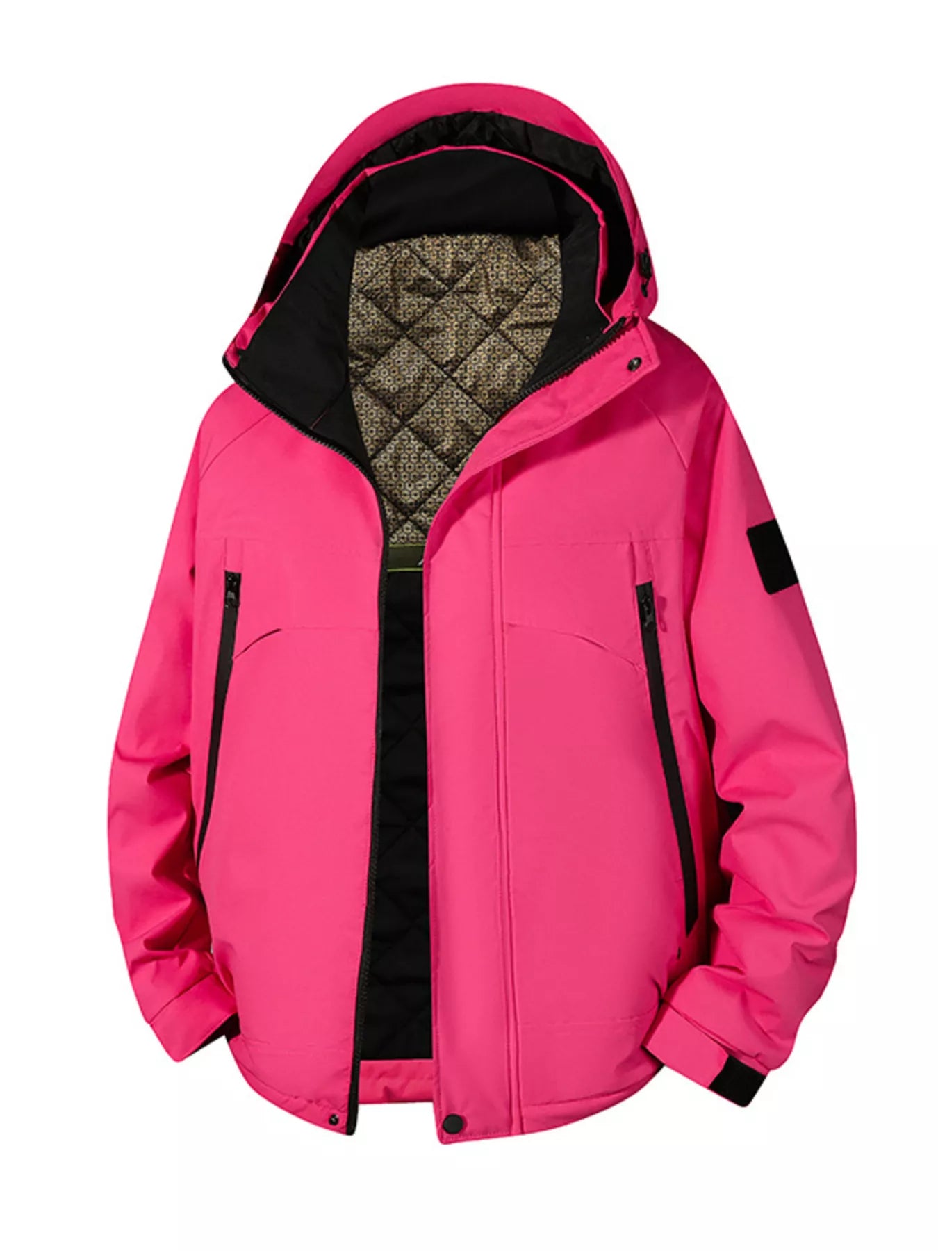 Men's Full Size Hooded Zip Up Winter Jacket Plus Size