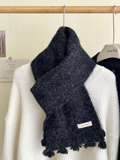 Tassel Knitted Scarf