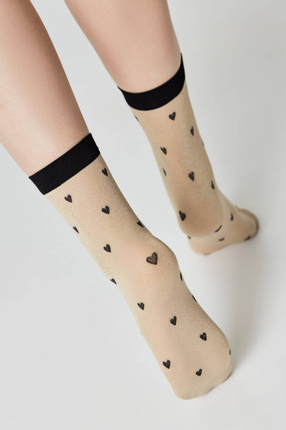 Shimmering Socks Conte Fantasy - "Hearts" Designs