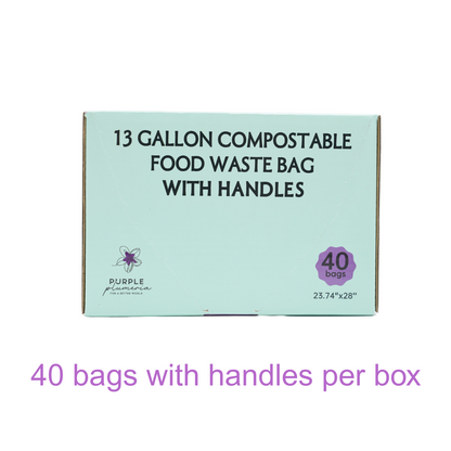 Compostable Kitchen Garbage Bags – 13 Gallon & 3 Gallon Sizes. Durable & Leak Proof