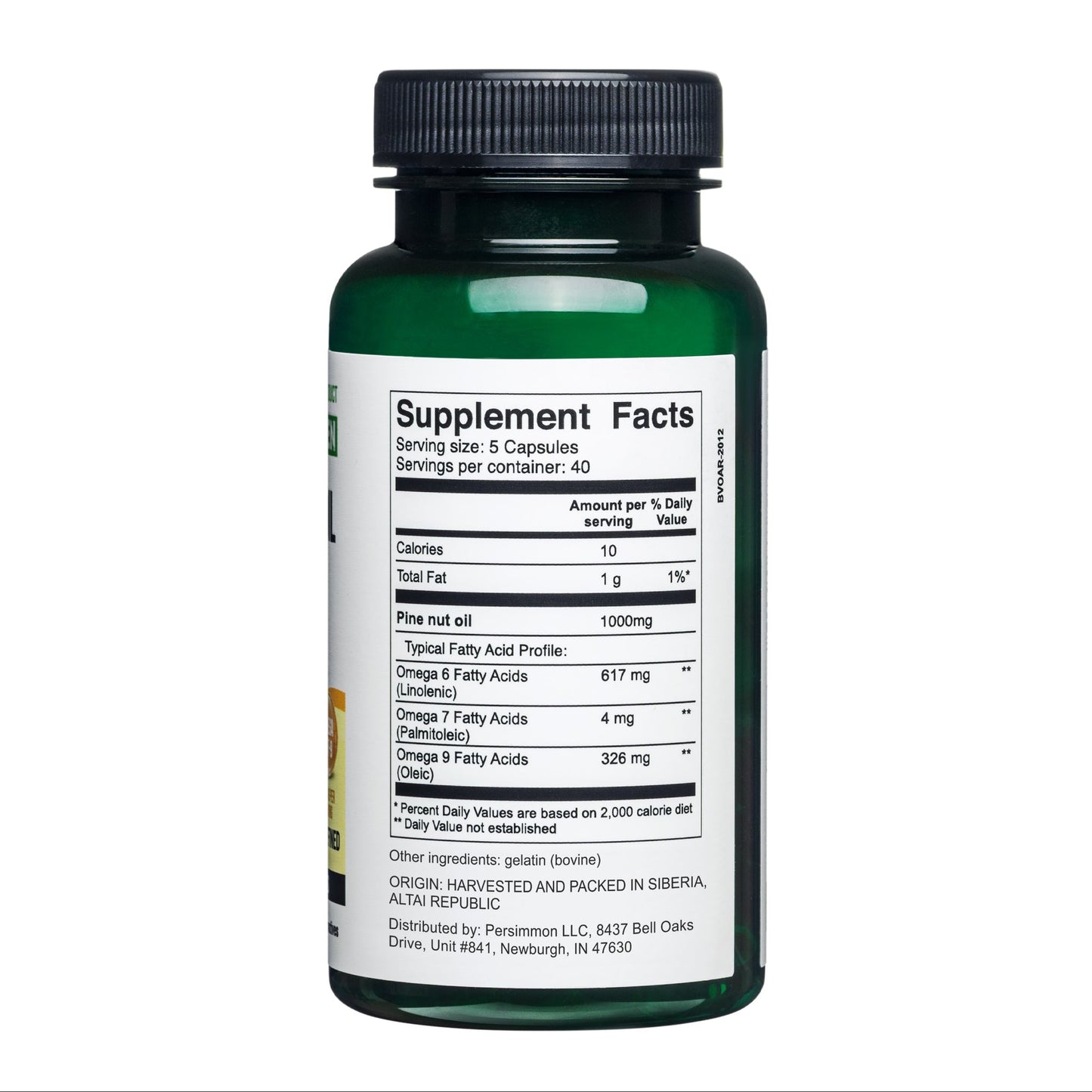 Siberian Green Pine Nut Oil Capsules – 200 Softgels