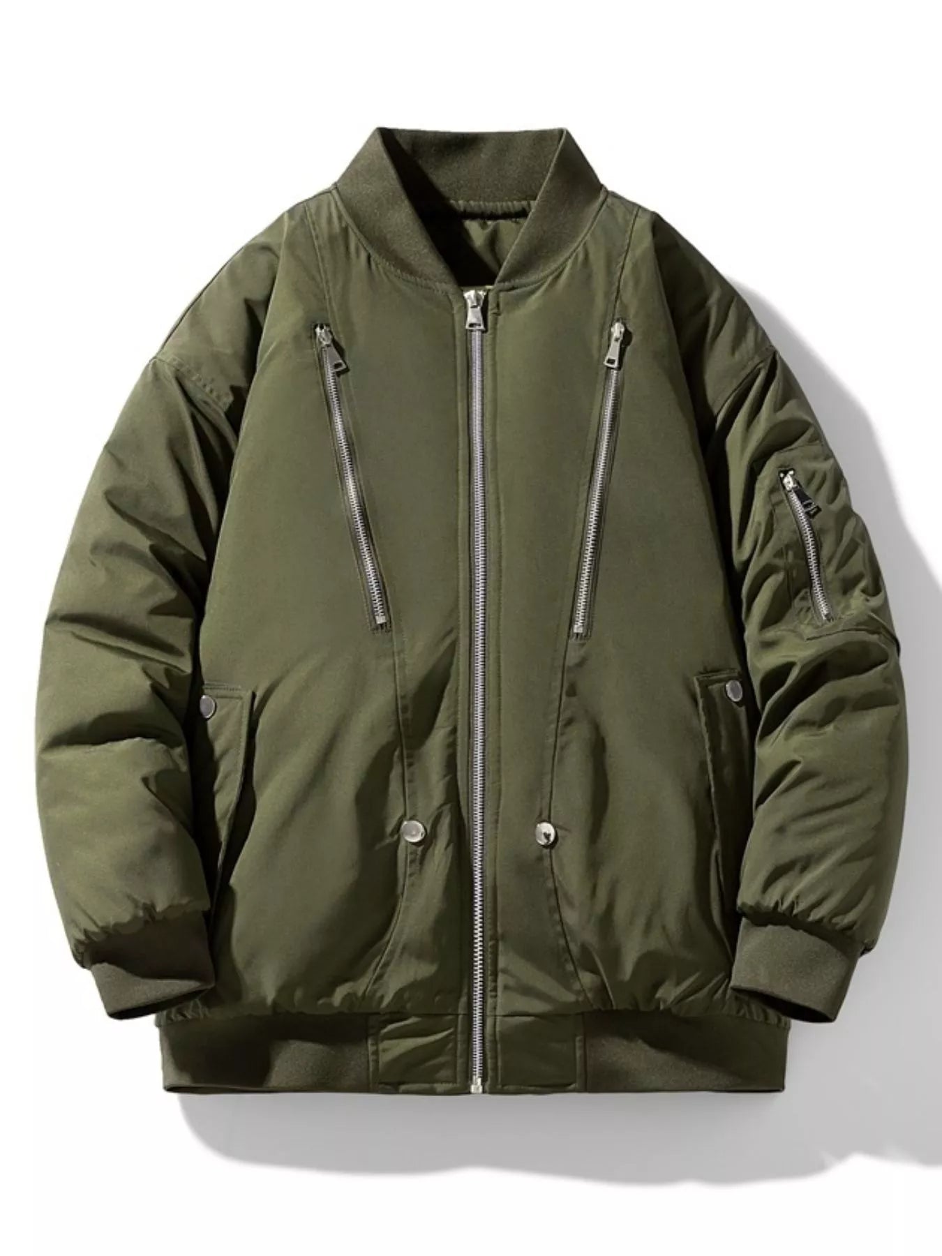 Men's Plus Size Casual Lightweight Padded Bomber Jacket