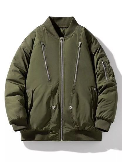 Men's Plus Size Casual Lightweight Padded Bomber Jacket