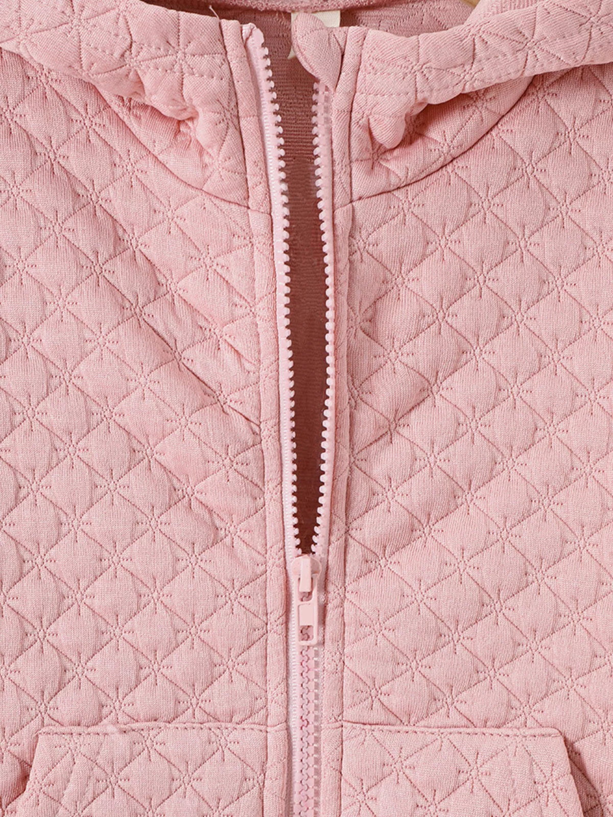 Children's Quilted Zip-Up Hooded Jacket