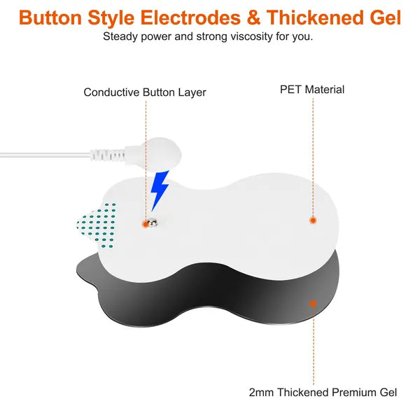 Electric Muscle Stimulator Dual Channels Pulse Massager Pain Relief Therapy Tens Device With Electrode Pads Wires