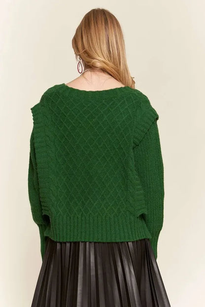 ADORA Ruffle Detail Adorable Sweater