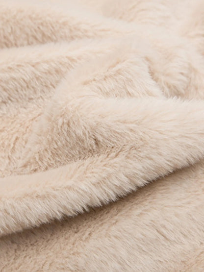 Men's Faux Fur Hooded Zip Up Jacket